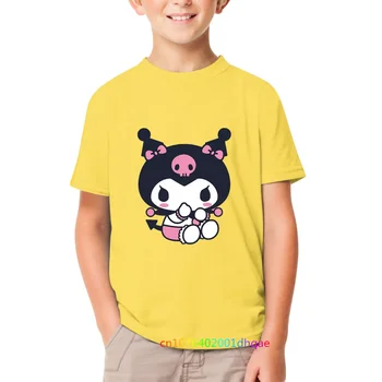 Kids Fashion Pólók Kawaii-s Kuromis tshrits Nyári fiú lány ruhák Anime rajzfilm gyerekek Pure Hello Kitty póló alkalmi viselet 23-25