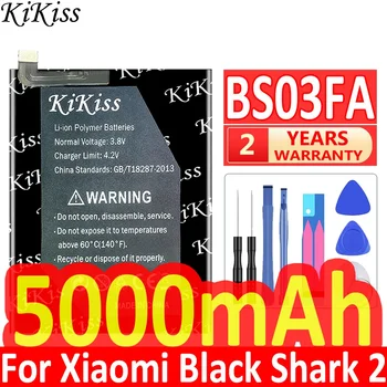 KiKiss Xiao Mi BS03FA 5000mAh Xiaomi Black Shark 2 Shark2 akkumulátorhoz Kiváló minőségű akkumulátor akkumulátorok + ingyenes eszközök