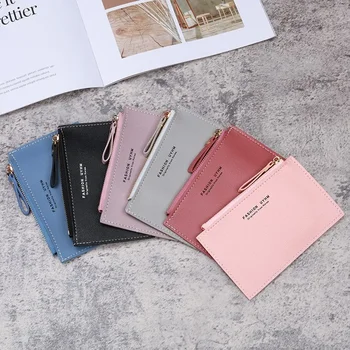 koreai változata női mini pénztárca kreatív kártyatáska PU cipzár kis érme pénztárca férfi kártyakapocs robbanóanyag