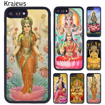 Krajews Lakshmi hindu istennő gumi telefontok iPhone-hoz SE2020 15 14 XR XS 11 12 mini 13 Pro MAX 6 7 8 Plus borító coque