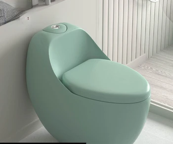 Kreatív színes tojás alakú WC Háztartás minimalista északi stílusú szifon WC személyiség Fekete kis apartman