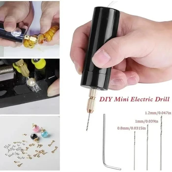 Kézi mini elektromos fúrógép DIY elektromos USB elektromos fúrószerszámok epoxigyanta ékszerkészítéshez Faipari kézműves gravírozó toll szerszám