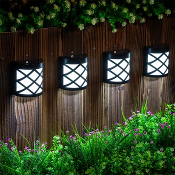 Kültéri napelemes LED lámpák 7 szín változó vízálló lámpa kerítéshez terasz udvar kert kerítés dekorációk 2024 fény