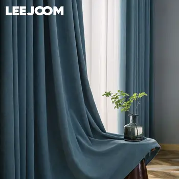 LEEJOOM 90% árnyékolási arány Horog típusa Modern sötétítő ablak függöny nappalihoz hálószoba lakástextil