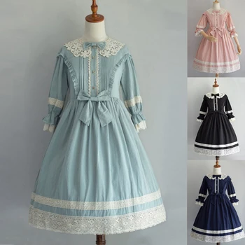 Lolita viktoriánus női ruha Halloween cosplay gótikus középkori parti jelmez íj csipke lány plus méret 5xl hercegnő ruha