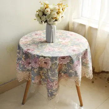 Luxus hímzés csipke terítő Asztalterítő csipke kék virág Üreges asztalterítő kerek terítőhuzat törölközők 916