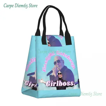 Mr Worldwide azt mondja a Girlbossnak hőszigetelt uzsonnás táska nők Pitbull hordozható ebédtáskája többfunkciós élelmiszer bento doboz