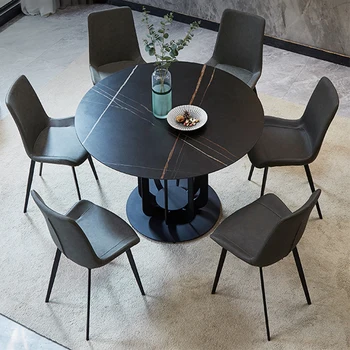 Márvány étkező kerekasztal 2023 új olasz stílus Modern minimalista fény luxus nappali Háztartási bútor