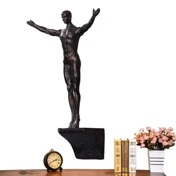 Mászó ember Fali szobrok Gyanta szobor Hegymászó sportoló Férfi Művészet Sport Dísz Otthoni figurák Miniatűrök