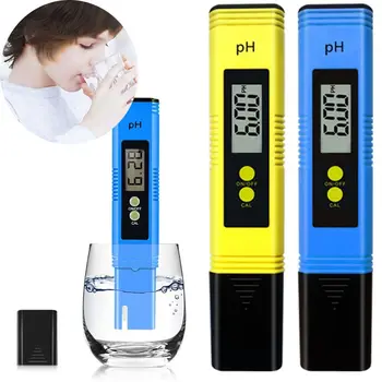  műanyag Digitális pH mérő teszter Zseb mérete 0,01 Nagy pontosságú vízminőség teszter 0-14 PH mérési tartomány PH teszter toll