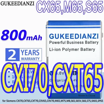  Nagy kapacitású GUKEEDIANZI akkumulátor CX65 800mAh Siemens CXI70, CXT65, CXT70, CXV65, CXV70, M65, M75, M8, S65, S65V, S66, S75, SK65, SP65 készülékhez