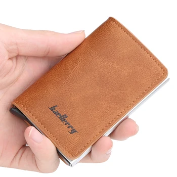 New Fashion Men hitelkártya-tartó pénztárca RFID lopásgátló automata pénztárca kártyatok bőr férfi pénztárca hitelkártya-tartó