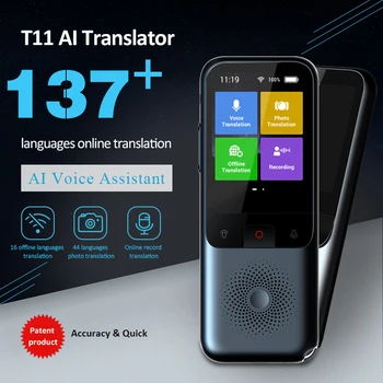 Nyelvek T11 hordozható intelligens hangfordító Valós idejű többnyelvű beszéd Interaktív offline fordító Üzleti utazás