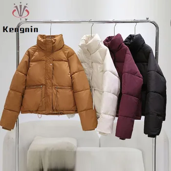Női párnázott kabátok 2023-ra Téli ruhák laza plusz size női felsőruházat Koreai stílusú alkalmi női rövid kabátok KE3607