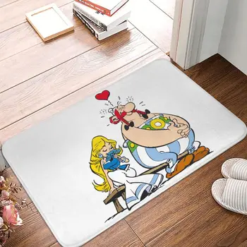 Obelix szerelem ajtó padló konyhai fürdőszőnyegek csúszásgátló beltéri kaland képregény Asterix lábtörlő hálószoba erkély bejárati szőnyeg szőnyeg