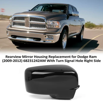 Oldalsó tükörfedél Visszapillantó tükörház Dodge Ram (2009-2012) 68231243AA irányjelző lyukkal bal jobb oldalon