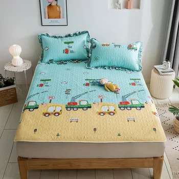 Pamut rajzfilmsorozat Vékony ágyas matracvédő párnahuzat Lélegző rost összecsukható padló tatami gyerekeknek Felnőtteknek #sw