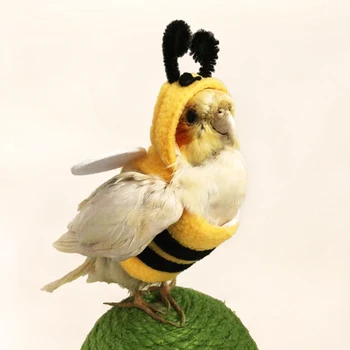 Papagájok Cosplay jelmez Aranyos méh alakú design Kisállat ruhák Kisállat öltöztetős parti kellékek Nagykereskedelem