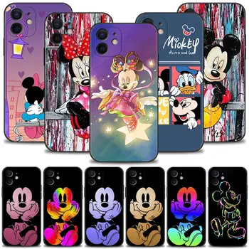 Phone Case Apple iPhone 15 14 13 12 11 Pro Max 15Plus 14Plus 13Mini XS XR X 7 8 Mickey Minnie MouStar színes festészet
