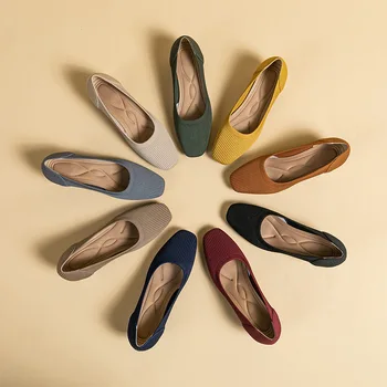 Princess cipő 2023 tavaszi kerek lábujj sekély száj női egyéni cipő kötött szövésű lélegző cipő külkereskedelem nagy sarkú cipő