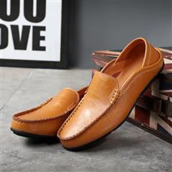 Puha marhabőr Férfi cipők Tavaszi és őszi naplopók Férfi valódi bőr vezetői cipők Férfi bőrcipők Lazy Shoes Business K