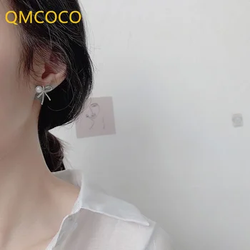 QMCOCO ezüstszínű csokorcsomó gyöngy csap lányoknak Nyár Kiváló cirkon fülbevaló 2021-re Új INS Trend fülek tartozék