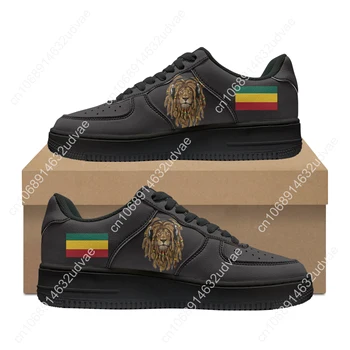 Reggae Rastafarian Rasta Rastafari Júda oroszlánja AF Kosárlabda Férfi Női Sport Futólakások Force Sneakers Egyedi gyártású cipő