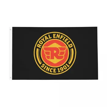 Royal-Enfields motorkerékpár zászló Kültéri banner Poliészter Motorkerékpárok Dekoráció Kétoldalas 2x3 3x5 4x6 5x8 FT zászlók