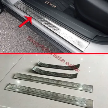 rozsdamentes acél ajtóküszöb Védők a Mazda CX-3 2015 2016 2017 autós kiegészítők matricáihoz
