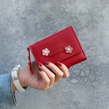 Rövid Japán és koreai csatok Puha pénztárca divat Mini Fold kártyatáska Egyszerű új kis pénztárca