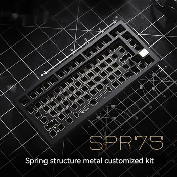 Spr75 vadonatúj rugós szerkezeti készlet mechanikus billentyűzet 82 kulcsos üzem közben cserélhető eloxált vezetékes csatlakozás Esports játék kiegészítők