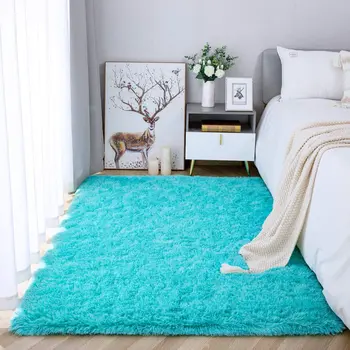 Super Soft Fluffy Modern szőnyeg Home Decor kényelmes akcentus szőnyeg Tufted Bozontos gyerekbarát padlószőnyeg játszószobához Nappali szőnyeg