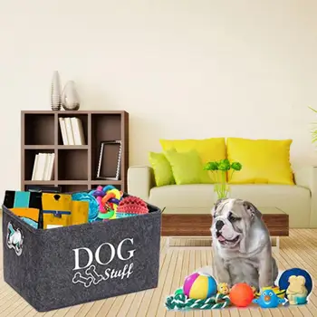 Tartós kisállat játék tároló kosár Rendetlenségmentes kisállat játék tárolás Kisállat kutya játék tárolási megoldások Téglalap alakú tartályok Dobozok rendszerezéshez