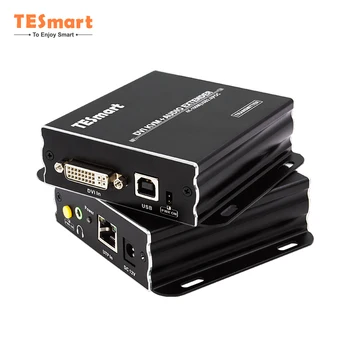 TESmart videó adó és vevő 100m Cat5e x1 IR 1080P 3D 60Hz HDMI DVI KVM hosszabbító