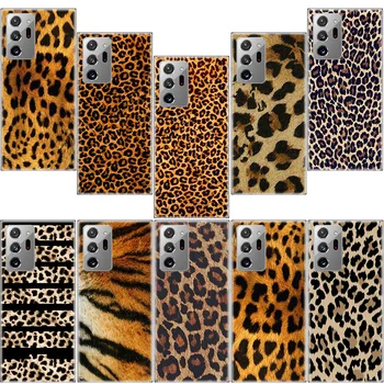 Tiger Leopard Print Panther Art telefontok Samsung S21 FE-hez S20 Plus Galaxy S23 S22 Ultra S10 Lite 2020 S9 S8 S7 S6 Edge héj
