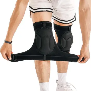  Térdvédő csúszásmentes térdvédők férfiaknak Térdmerevítő oldalsó stabilizátorokkal és vastag szivacspuffer térdvédő a fitneszhez