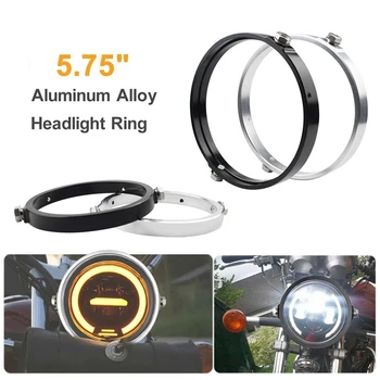 univerzális 5,75 hüvelykes alumínium kerek fényszóróház fényszóró díszítő gyűrű tartó konzol Motorkerékpárok