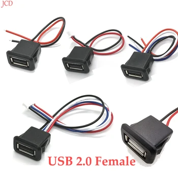 USB 2.0 anya tápcsatlakozó USB2.0 4 tűs töltőport csatlakozó PH2.0 kábellel Elektromos csatlakozók 4 vezetékes USB töltő aljzat