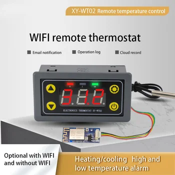 WIFI távoli termosztát Nagy pontosságú digitális hőmérséklet-szabályozó modul Hűvös hő APP hőmérséklet-gyűjtés NTC szondával