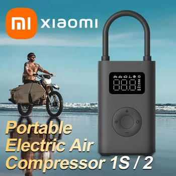 Xiaomi hordozható elektromos kompresszor 1S Mijia Led multitool légszivattyú 2 kerékpárhoz Autóautó C típusú 12V felfújó intelligens otthon