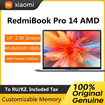 Xiaomi RedmiBook Pro 14 laptop 14 hüvelykes 2.5K képernyős notebook AMD Ryzen R5-5625U R7-5825U 16GB 512GB AMD Radeon grafikus netbook