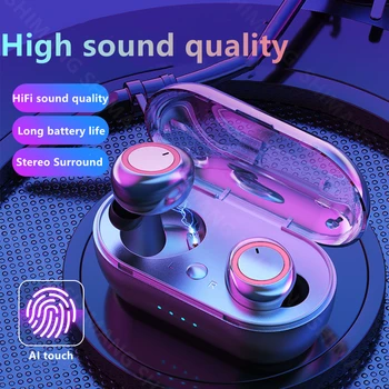 Y50 Bluetooth fülhallgató 5.0 vezeték nélküli fejhallgató IPX7 vízálló mélybasszus fülhallgató valódi vezeték nélküli sztereó fejhallgató sport fülhallgató TWS