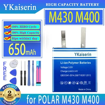 YKaiserin akkumulátor M 430 M 400 (322826) 650mAh POLAR M430 M400 GPS sportóra Bateria