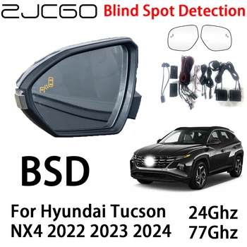 ZJCGO autó BSD radar figyelmeztető rendszer Holttér-érzékelő Biztonsági vezetési figyelmeztetés a Hyundai Tucson NX4 számára 2022 2023 2024