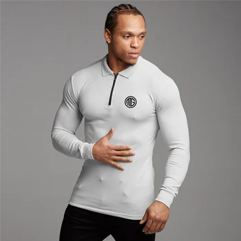 ÚJ 2020-AS PAMUT TORNAPÓLÓ Sport póló férfi hosszú ujjú futóing férfi edzés pólók Fitness felső pólók