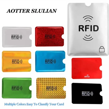 Új nők RFID Érintés nélküli védőtartó hitelhez Bankkártya személyi igazolvány Férfi alumínium fólia Lopásgátló Blokkoló autótartó hüvely