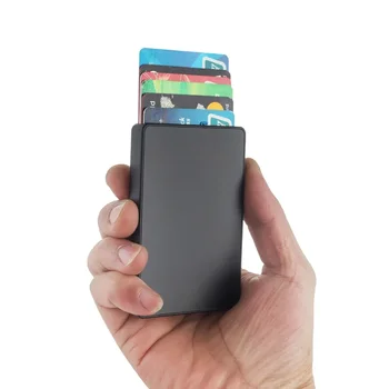 Új Rfid lopásgátló üzleti kártyatartó férfi nő ultravékony alumínium doboz hitelkártya-tartó szénszálas pénztárca pénztárca