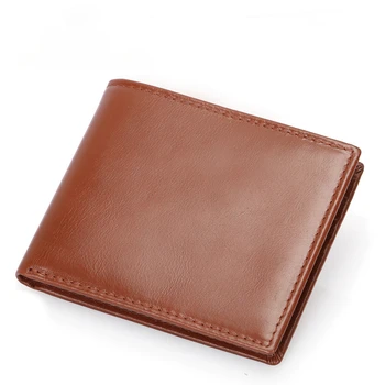 Új stílusú felső rétegű marhabőr pénztárca RFID lopásgátló kefe többkártyás alkalmi divatviasz bőr pénztárca