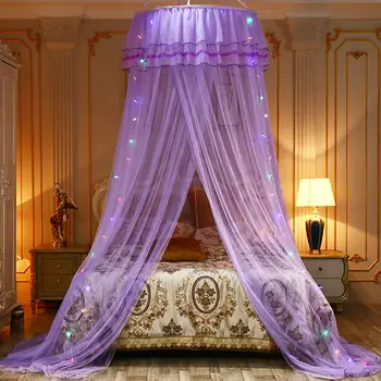 Új szúnyogháló hercegnő ágyhoz Baldachin háló Kiságy baldachin kerek kupola tündér háló gyerekeknek ágy játszósátor