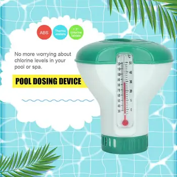 Úszómedence úszó klóradagoló hőmérővel Fertőtlenítés Automatikus applikátor szivattyú Úszómedence tartozékok